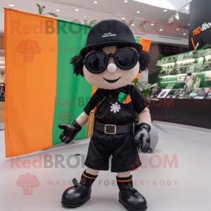 Sort irsk flag maskot...
