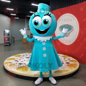 Cyan Pizza Slice mascotte...