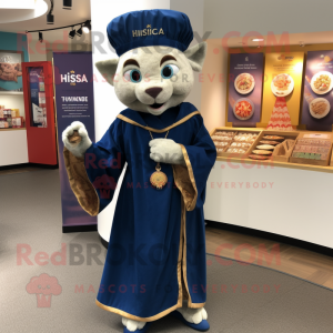Navy Tikka Masala mascot costume character dressed with a Cover-up and Coin purses