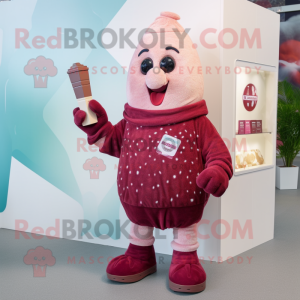 Maroon Ice Cream mascotte...