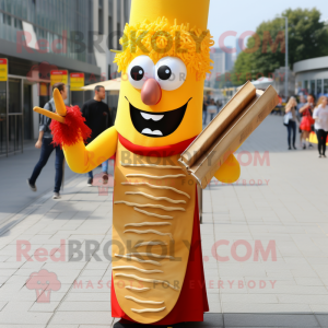 Gold Currywurst maskot...