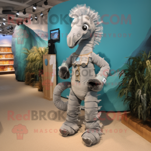 Silver Sea Horse mascotte...