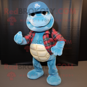 Sky Blue Turtle mascotte...