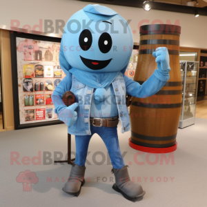 Sky Blue Granat maskot...