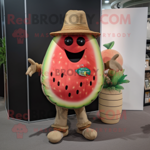 Tan vattenmelon maskot...