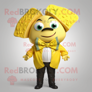 Žlutá postava maskota Tacos...