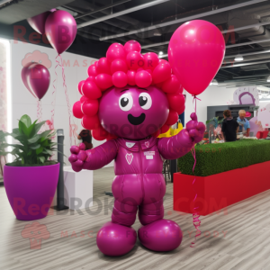 Magenta hjerteformede...