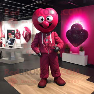 Magenta hjärtformade...