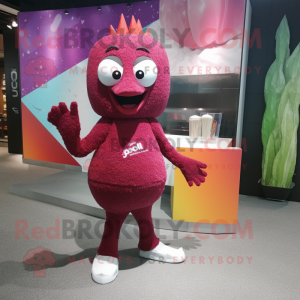 Maroon Ice mascotte kostuum...