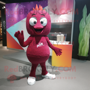 Maroon Ice maskot drakt...