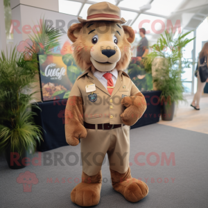 Tan Lion mascotte kostuum...