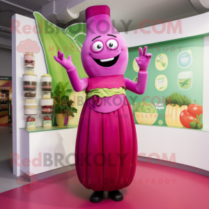 Magenta Courgette mascotte...