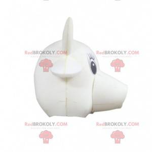 Mascota de cabeza de vaca blanca - Redbrokoly.com