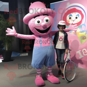 Pink Unicyclist maskot...