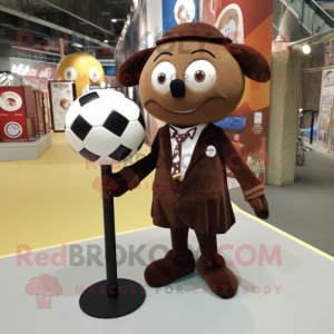 Brun fodbold maskot kostume...
