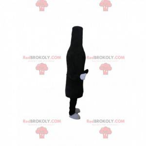 Mascotte de bouteille noire en velours - Redbrokoly.com
