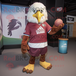 Maroon Bald Eagle mascotte...