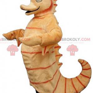 Gigantische oranje zeepaardmascotte - Redbrokoly.com