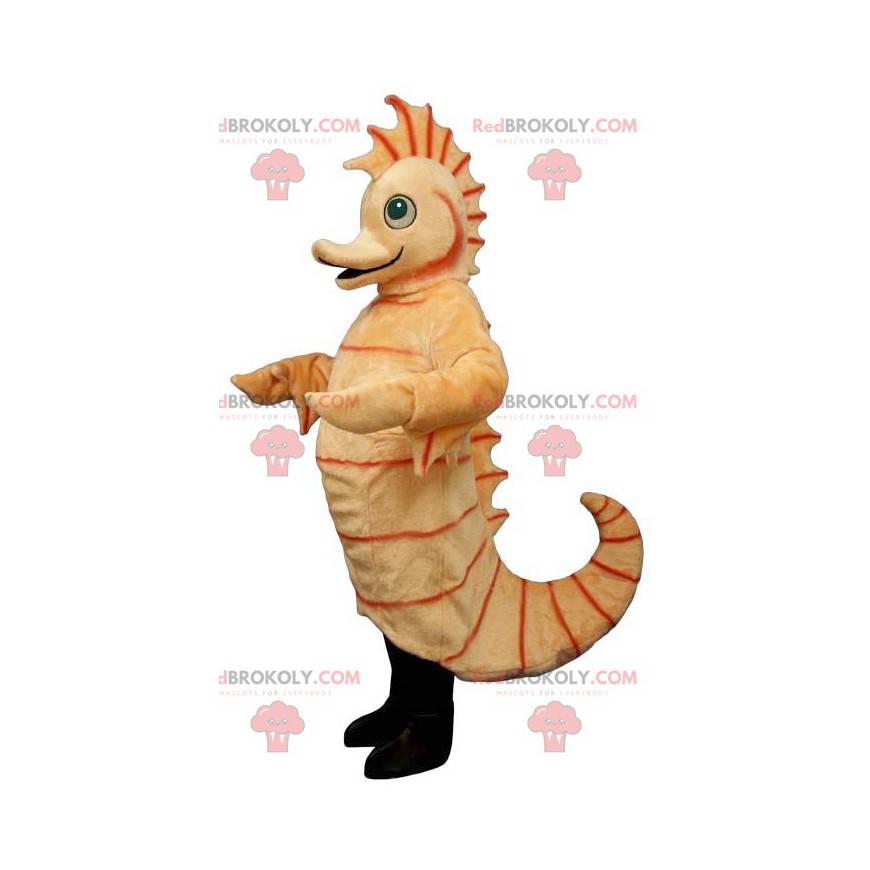 Mascotte d'hippocampe orange géant - Redbrokoly.com