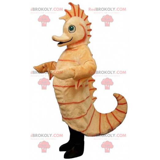 Mascotte d'hippocampe orange géant - Redbrokoly.com