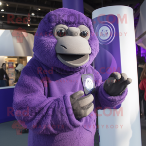 Purple Giant Sloth mascotte...