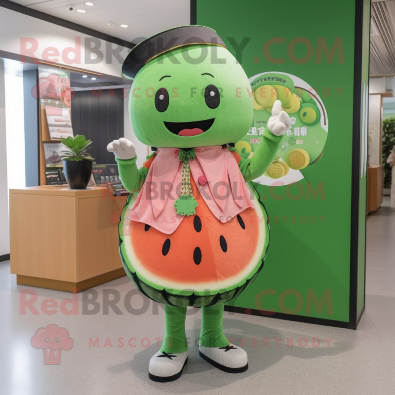 nan Melon mascot costume character dressed with a Mini Dress and Belts nan Melon mascot costume character dressed with a Mini Dress and Belts