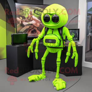 Postava maskota Lime Green...