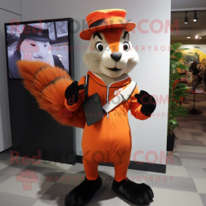 Orange Skunk maskot kostym...