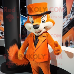 Orange Skunk maskot kostume...