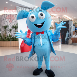 Sky Blue Lobster maskot...