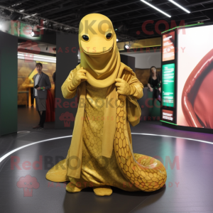 Gouden Anaconda mascotte...
