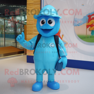 Cyan Ice maskot kostume...