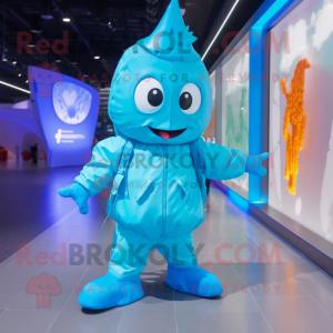 Cyan Ice mascotte kostuum...