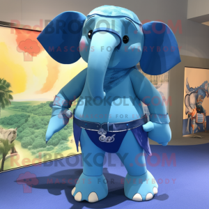 Blue Elephant mascotte...