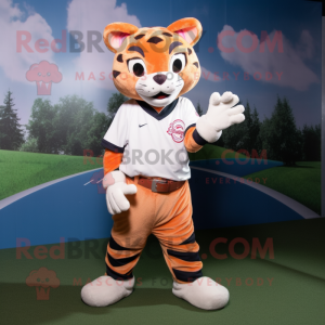 Peach Bobcat maskot drakt...