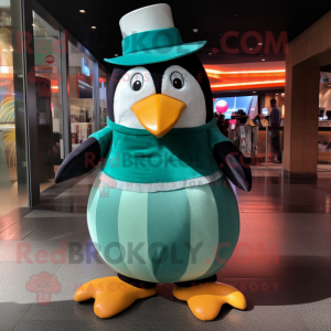 Teal Penguin mascotte...