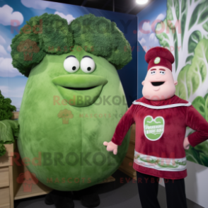 Navy Corned Beef And Cabbage mascot costume character dressed with a Sweater and Necklaces