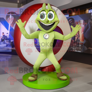 Olive Acrobat maskot kostym...