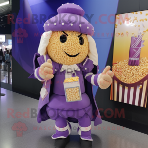 Purple Pop Corn mascotte...