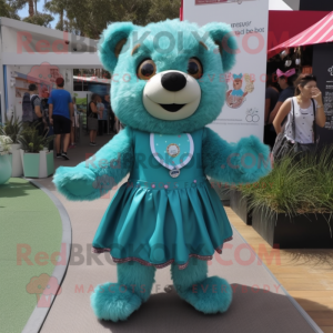 Postava maskota Teal Bear...