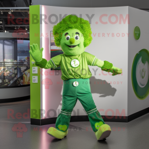 Limegrøn irsk danser maskot...