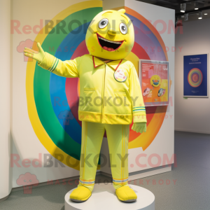 Citrongul regnbåge maskot...