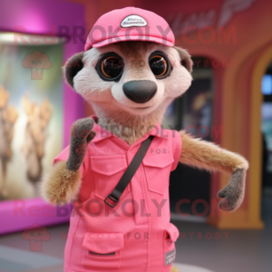 Roze Meerkat mascotte...