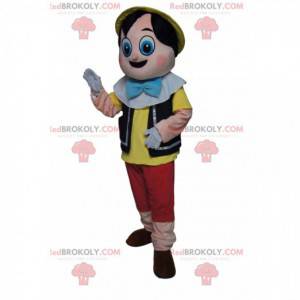 Mascotte di Pinocchio con grandi occhi stupiti - Redbrokoly.com