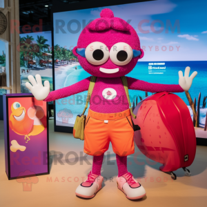 Magenta abrikoos mascotte...