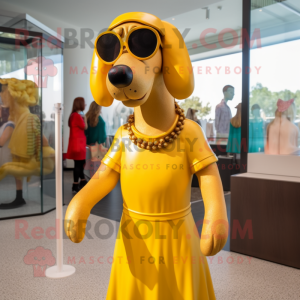 Gold Dog mascotte kostuum...