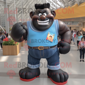 Black Strongman mascotte...