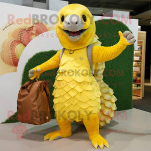 Citrongul Pangolin maskot...