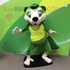 Lime Green Badger mascotte...