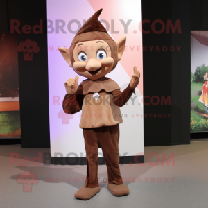 Brown Elf mascotte kostuum...